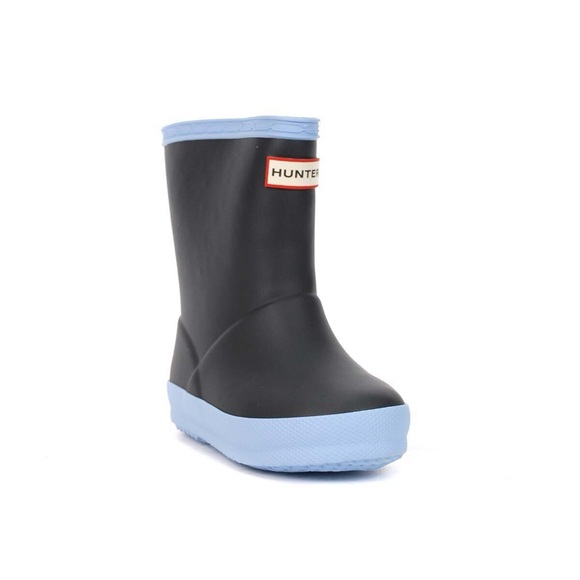 Hunter Navy/Blue Frost Kids 1st Classic Insulated Rain Boots- Boys 6 OR Girls 5 - Picture 2 of 8